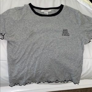 Gray Forever 21 Crop Top